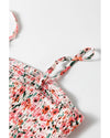 White Boho Floral Smocked Ruffled Maxi Dress - XL