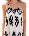 Black Western  Aztec Printed Fashion Vacation Sundress - L