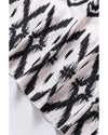 Black Western  Aztec Printed Fashion Vacation Sundress - M