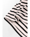 White Striped Print Sleeveless Buttoned Maxi Dress - L