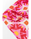 Strawberry Pink Geo Print V-neck Maxi Dress - M