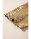 Gold Metallic Luster Crewneck Mini T-Shirt Dress - XL