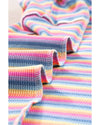 Pink Stripe Crew Neck T Shirt Dress - XL