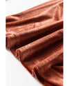 Chestnut Velvet Short Sleeve Shirred Waist Tiered Maxi Dress - XL