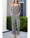 Azura Exchange Textured Wide Leg Overall with Pockets - XL
