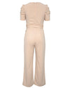 Azura Exchange Knotted High Waist Short Sleeve Jumpsuit - XL