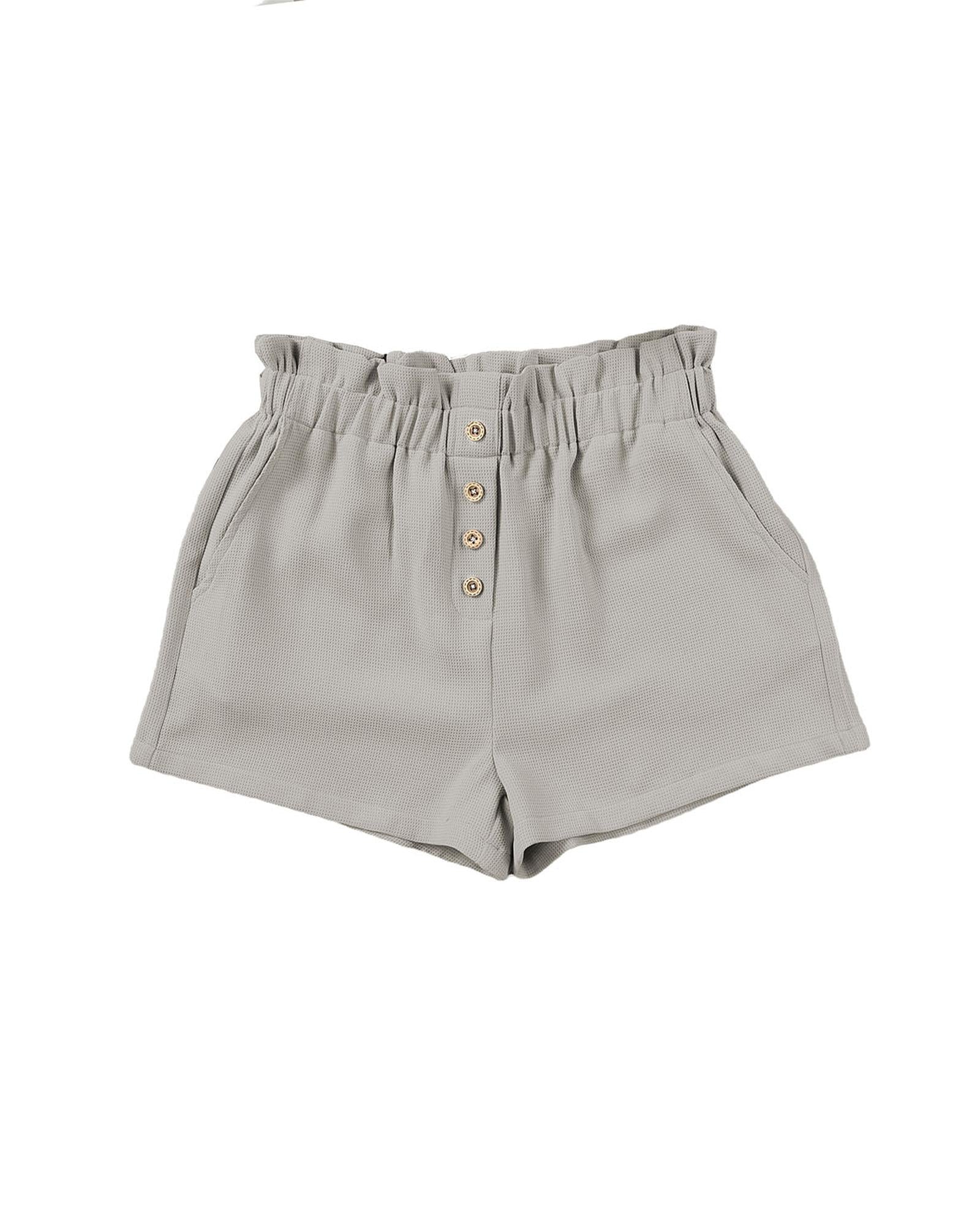 Azura Exchange Linen Mix Paper Bag Shorts - L