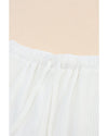 Azura Exchange Waffle Knit Lace-up High Waist Wide Leg Shorts - L