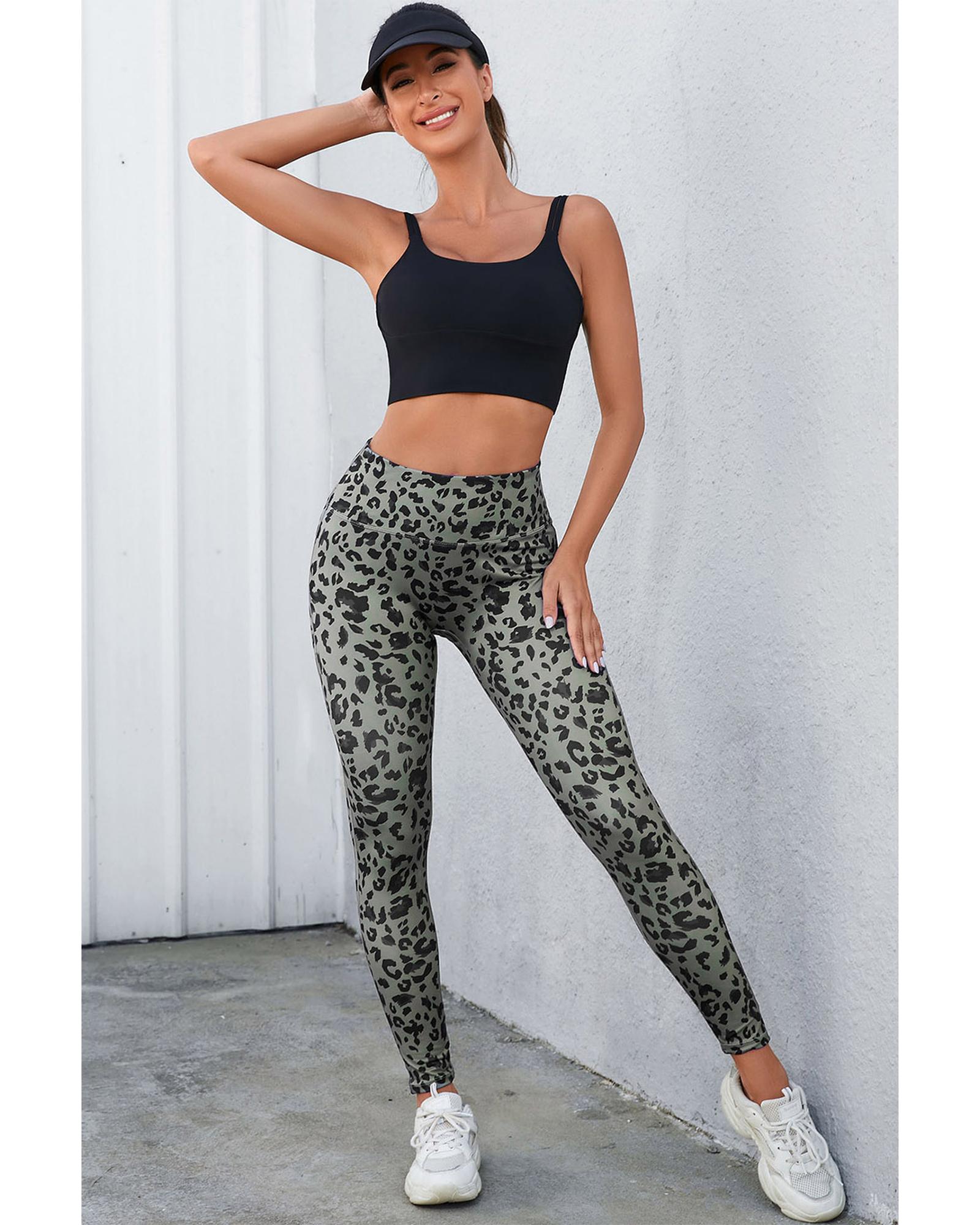 Azura Exchange Leopard Print Active Leggings - XL