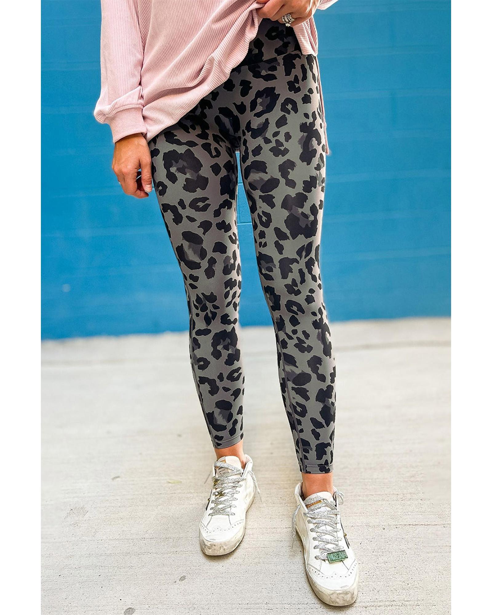 Azura Exchange Leopard Print Active Leggings - XL