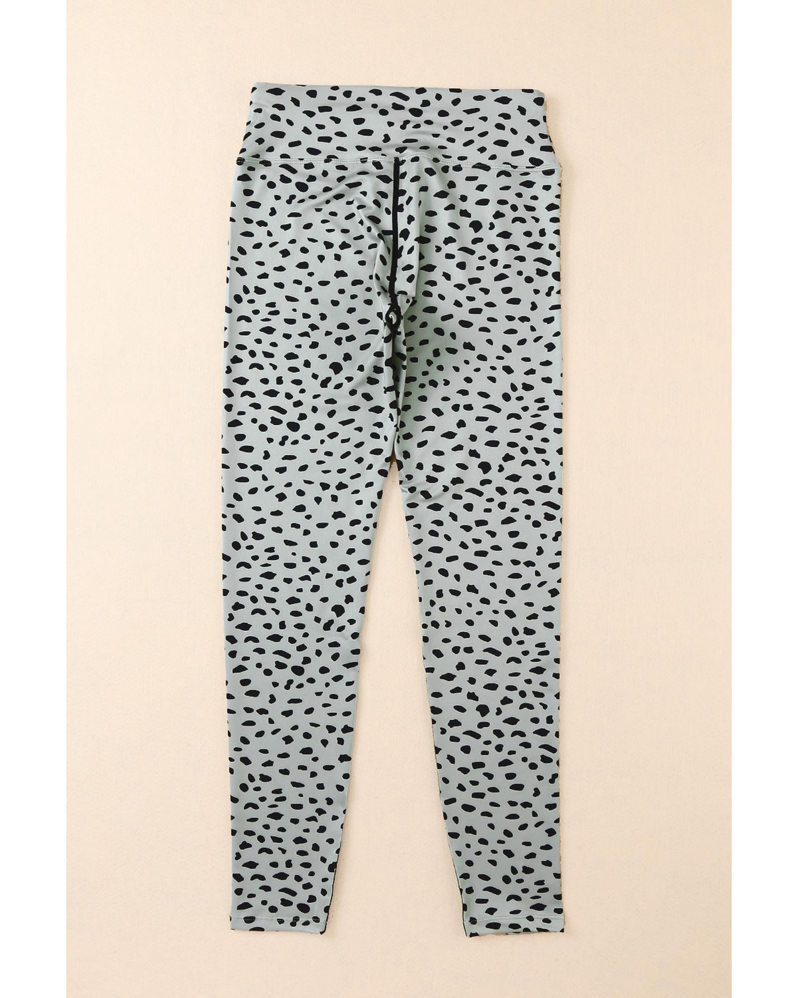 Azura Exchange Dalmatian Spots Printed Stretchy High Waist Leggings - M