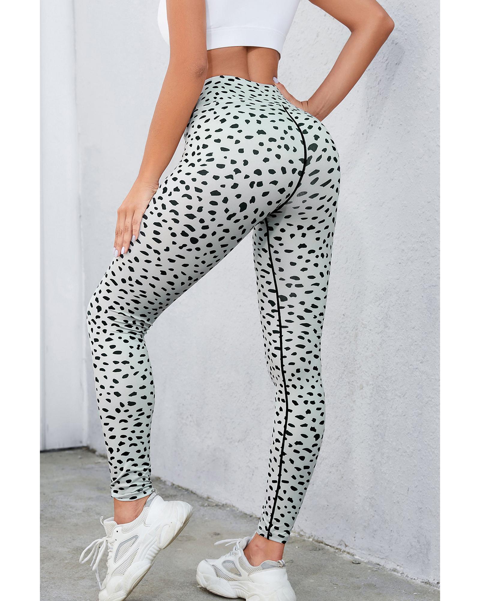 Azura Exchange Dalmatian Spots Printed Stretchy High Waist Leggings - XL