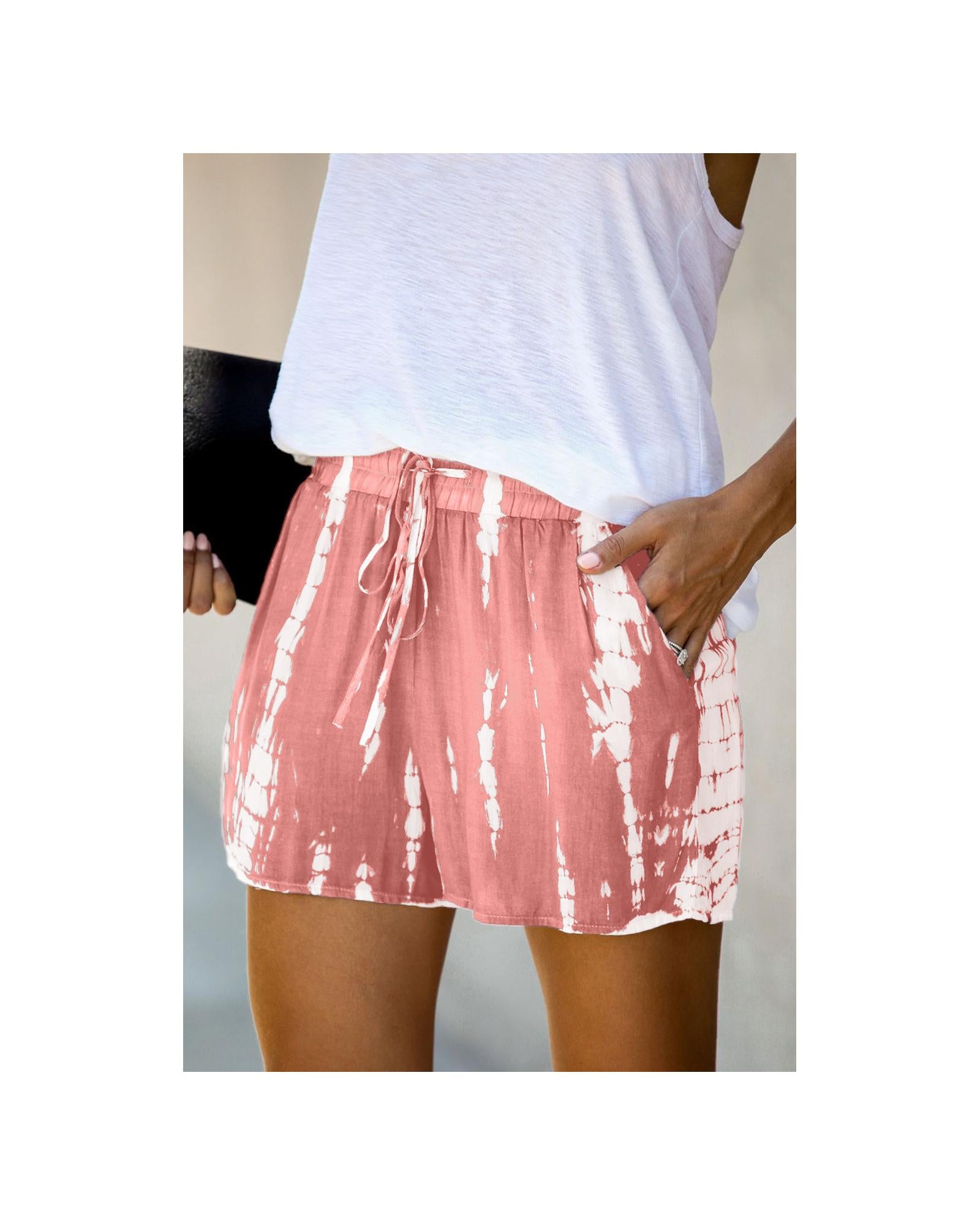 Azura Exchange Tie Dye Drawstring Shorts - L