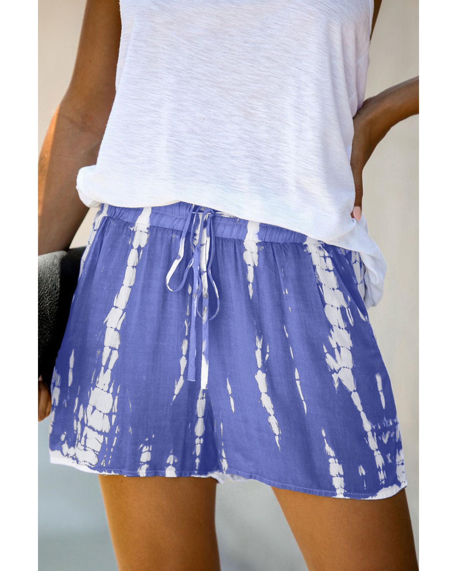 Azura Exchange Tie Dye Drawstring Shorts - S