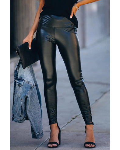 Azura Exchange Faux Leather High Waist Leggings - XL