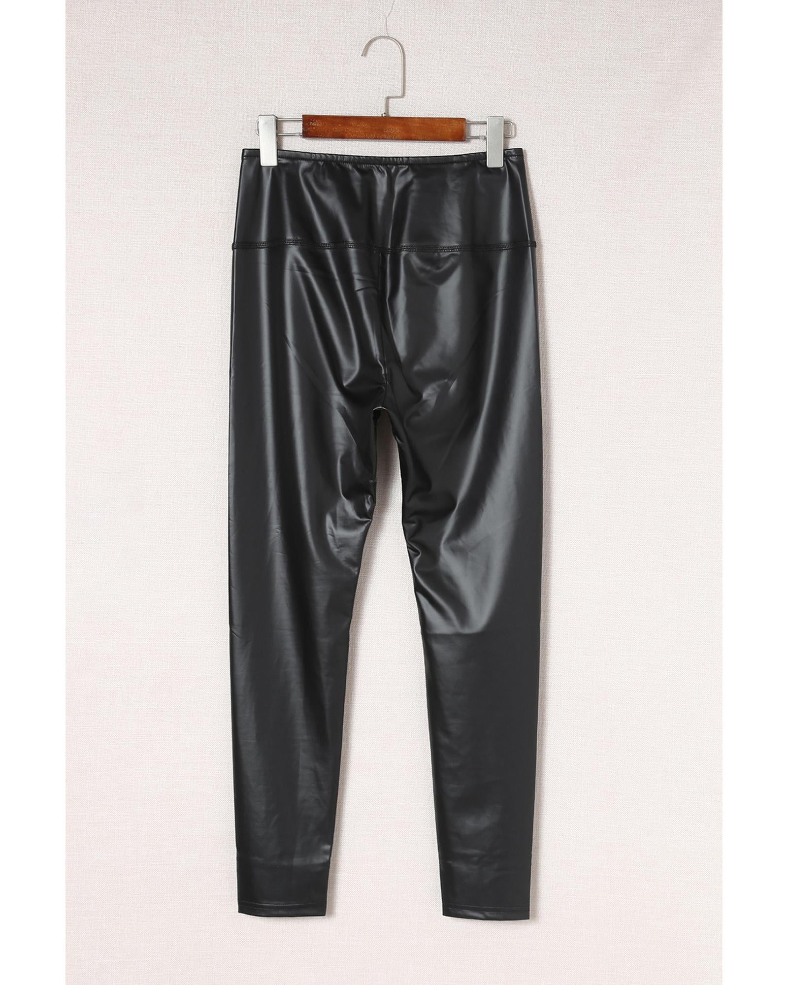 Azura Exchange Faux Leather High Waist Leggings - XL