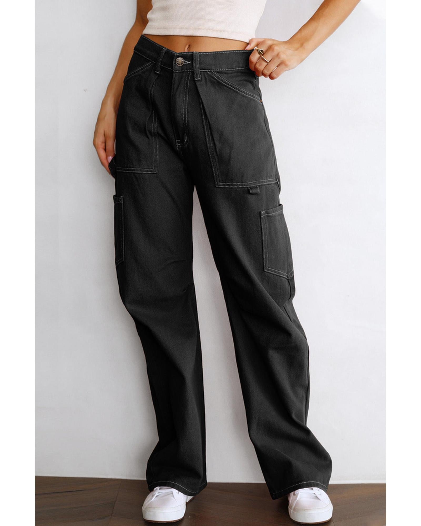 Azura Exchange High Waist Cargo Pants with Pockets - 14 US