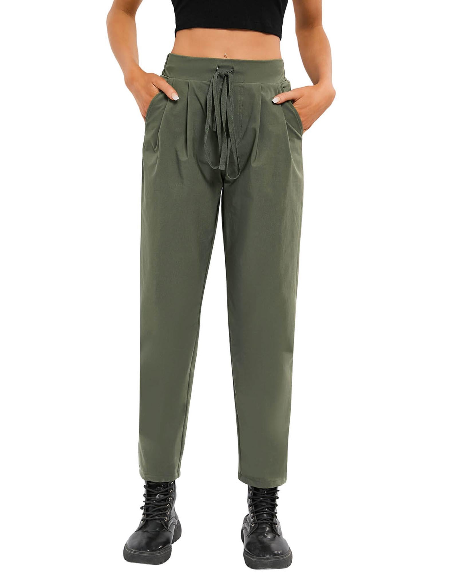 Azura Exchange Elastic Drawstring Waist Pants - M