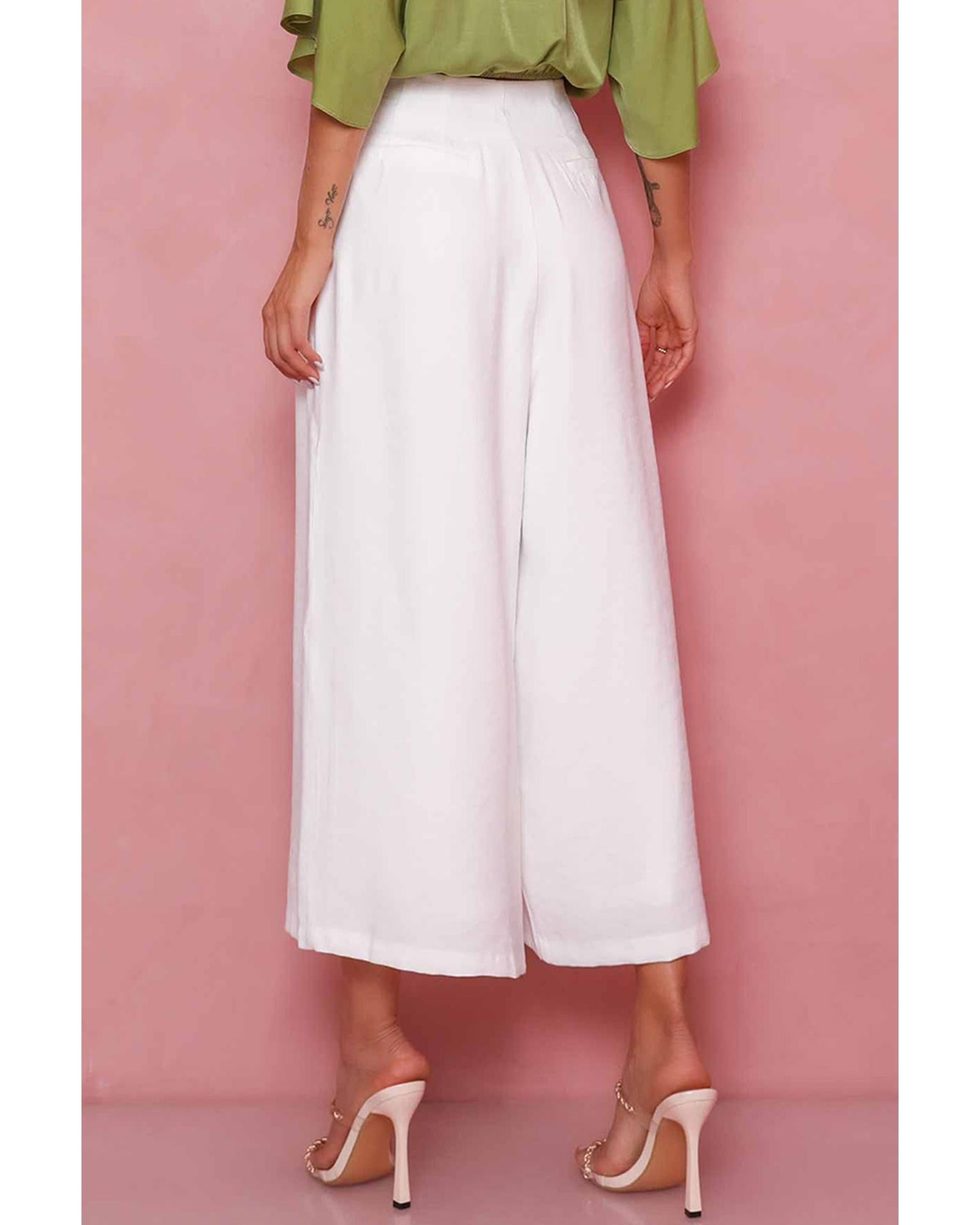 Azura Exchange Cropped Wide Leg Pants - 14 US