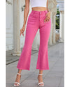 Azura Exchange Flare Leg Raw Hem Jeans - 16 US