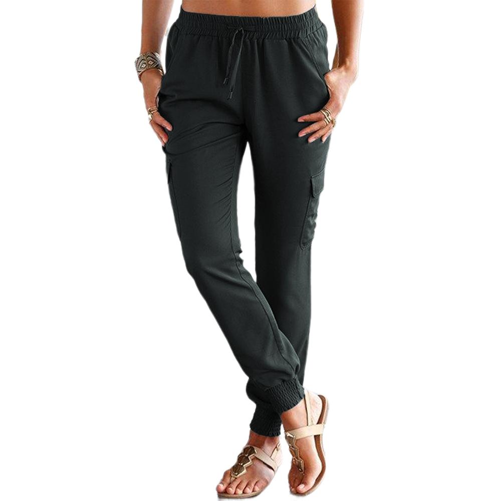 Azura Exchange Slim Fit Drawstring High Waist Joggers - L