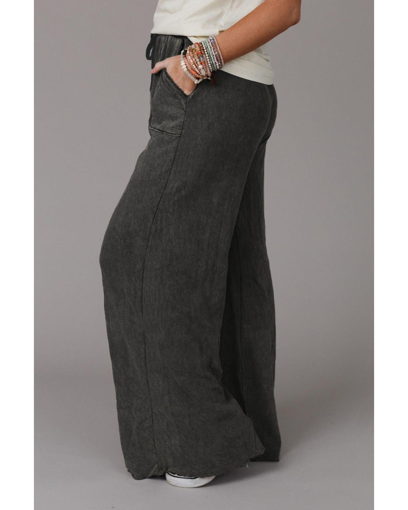 Azura Exchange Retro Wide Leg Pants - L