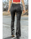 Azura Exchange Skinny Flared Leather Pants - M