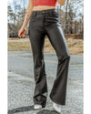 Azura Exchange Skinny Flared Leather Pants - XL