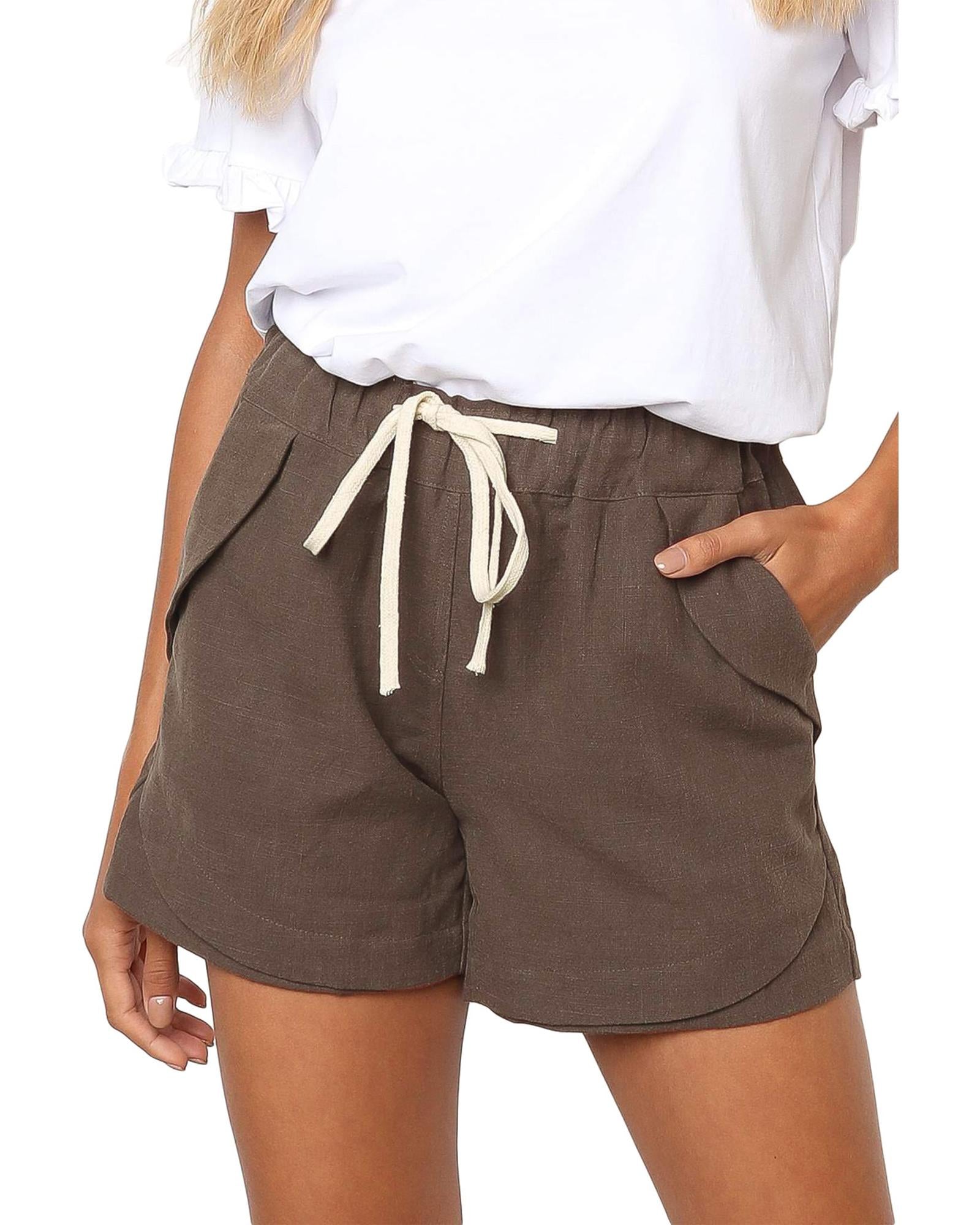 Azura Exchange Faylin Khaki Shorts - L