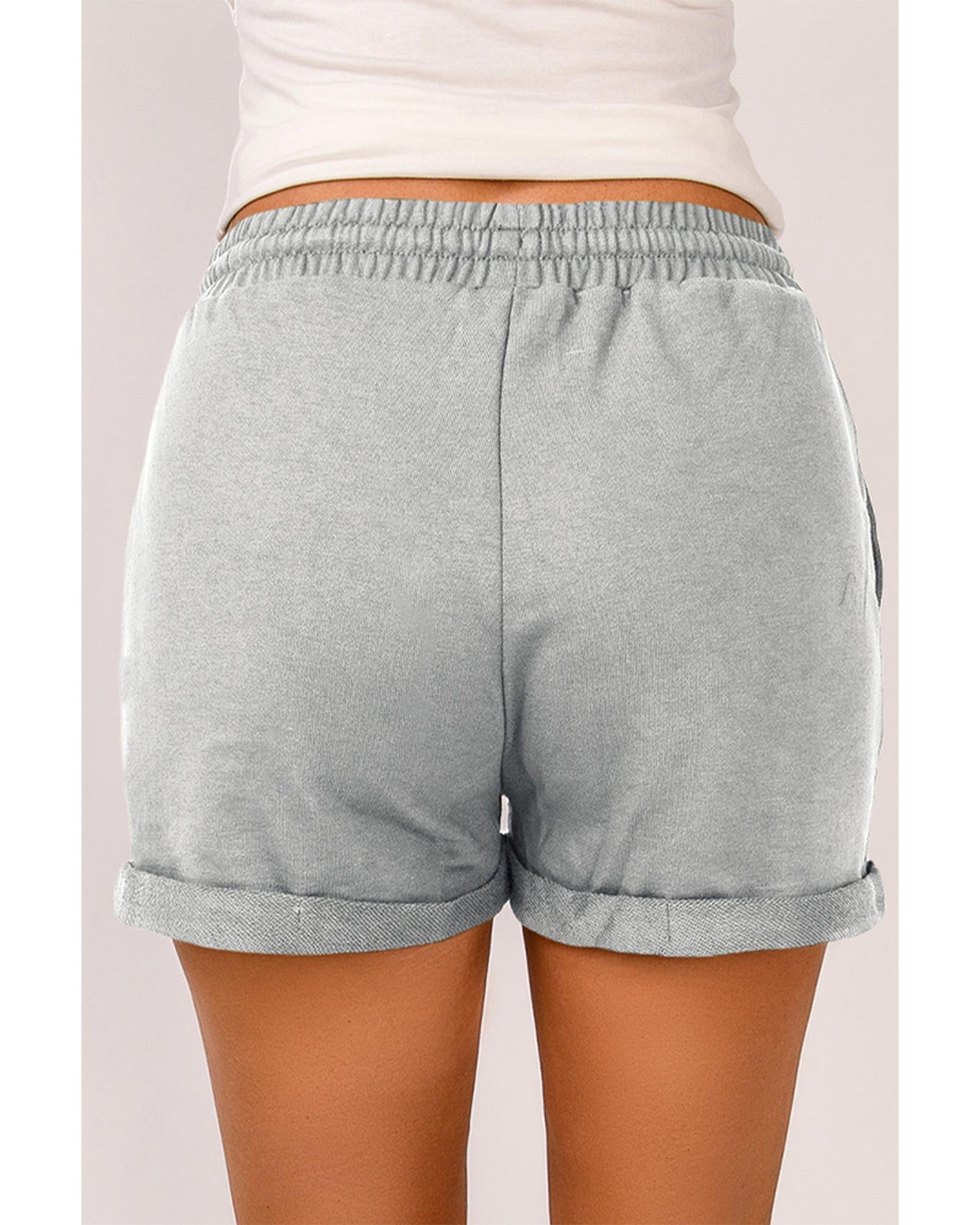 Azura Exchange Tie Waist Cuffed Lounge Shorts - S