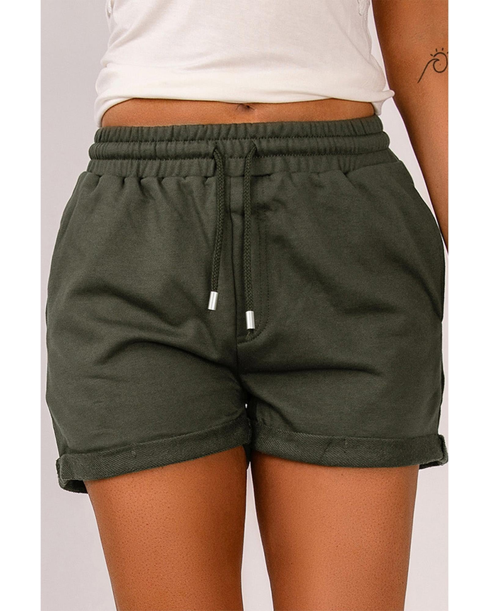 Azura Exchange Lounge Shorts with Tie Waist and Side Pockets - S