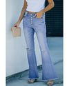 Azura Exchange Distressed Bell Bottom Denims - 2XL