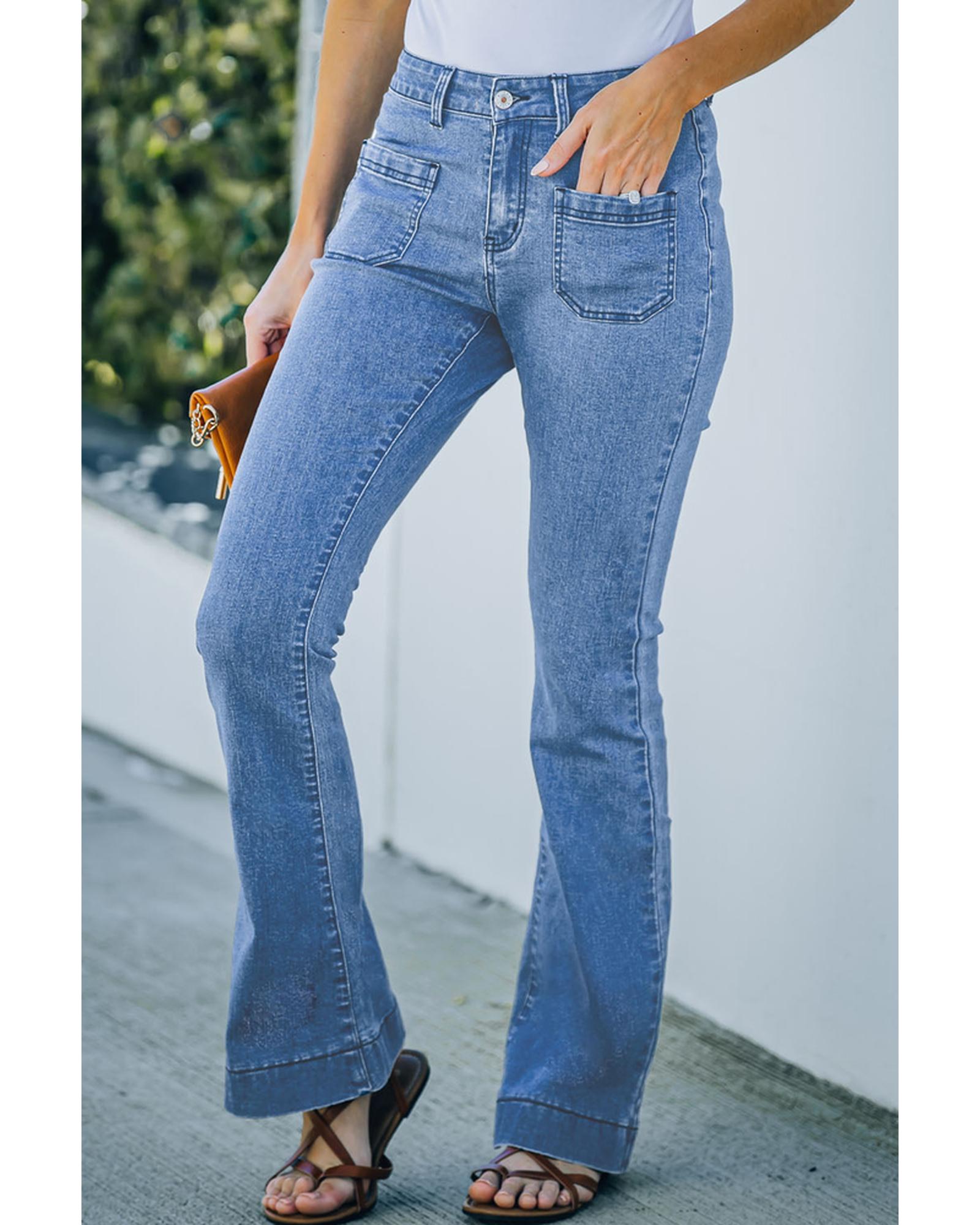 Azura Exchange Casual Vintage Flared Jeans - S