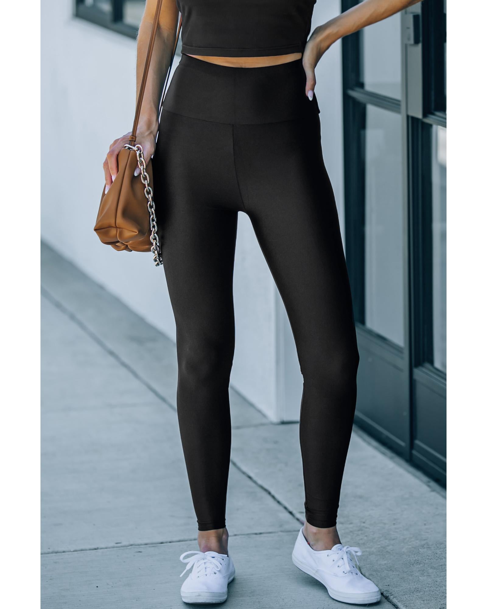 Azura Exchange High Rise Leggings with Waist Cincher - L