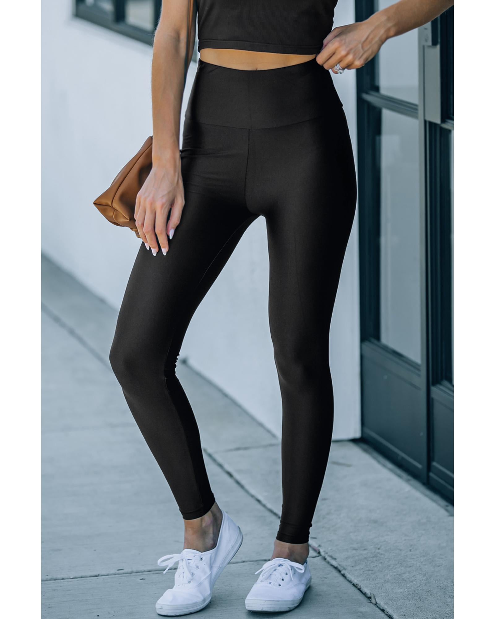 Azura Exchange High Rise Leggings with Waist Cincher - L