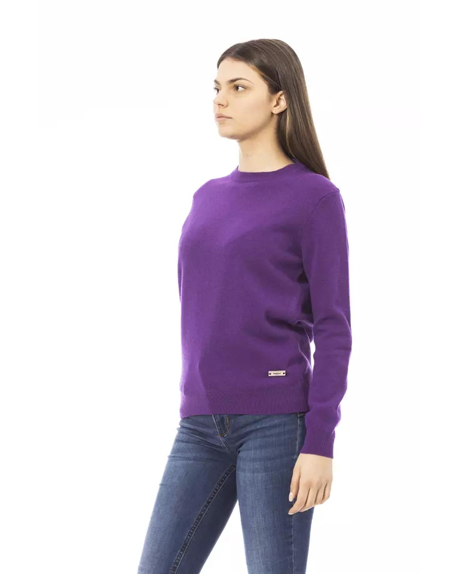 Baldinini Monogram Long Sleeve Sweater L Women