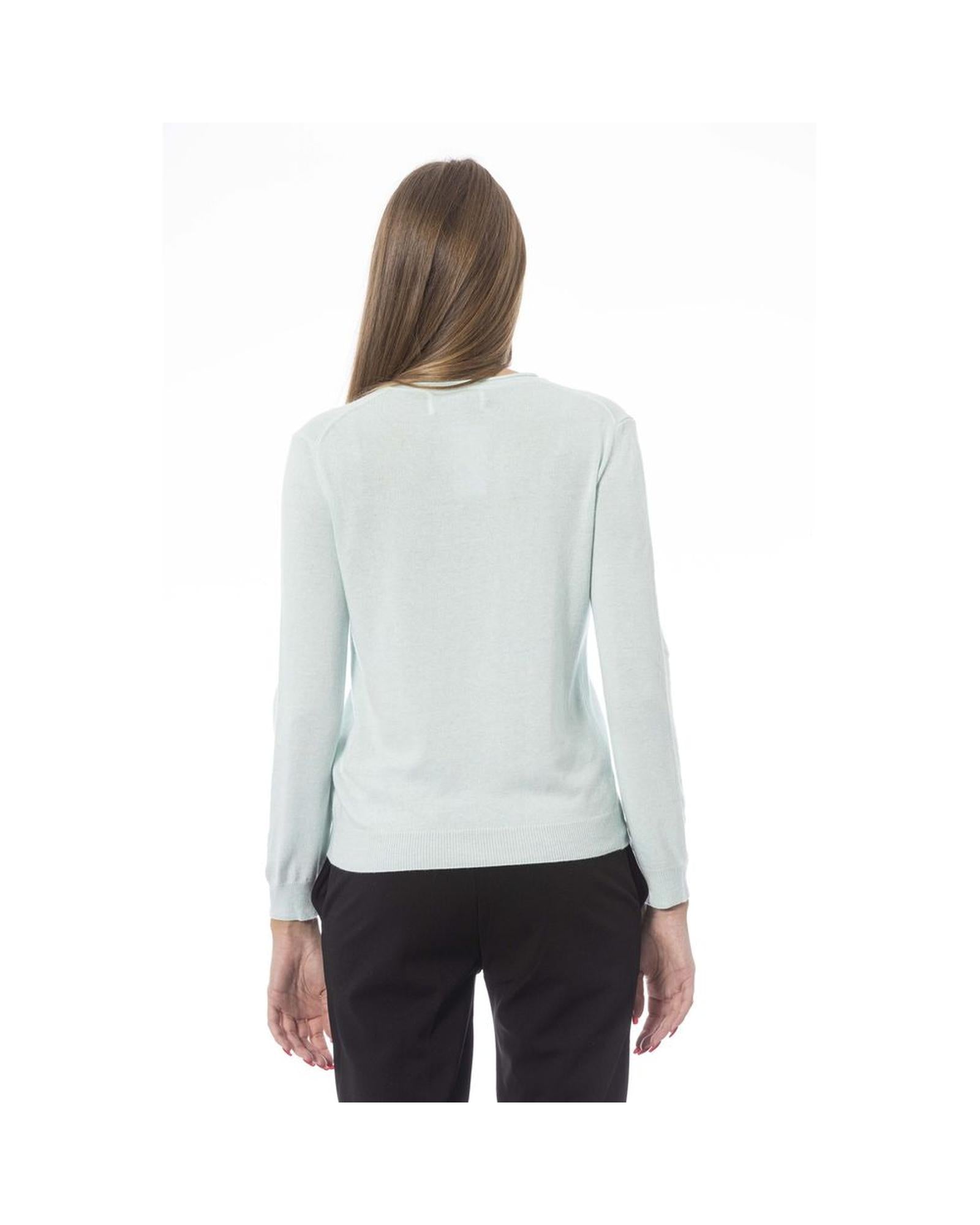 Baldinini Trend Women's Light Blue Polyamide Sweater - L