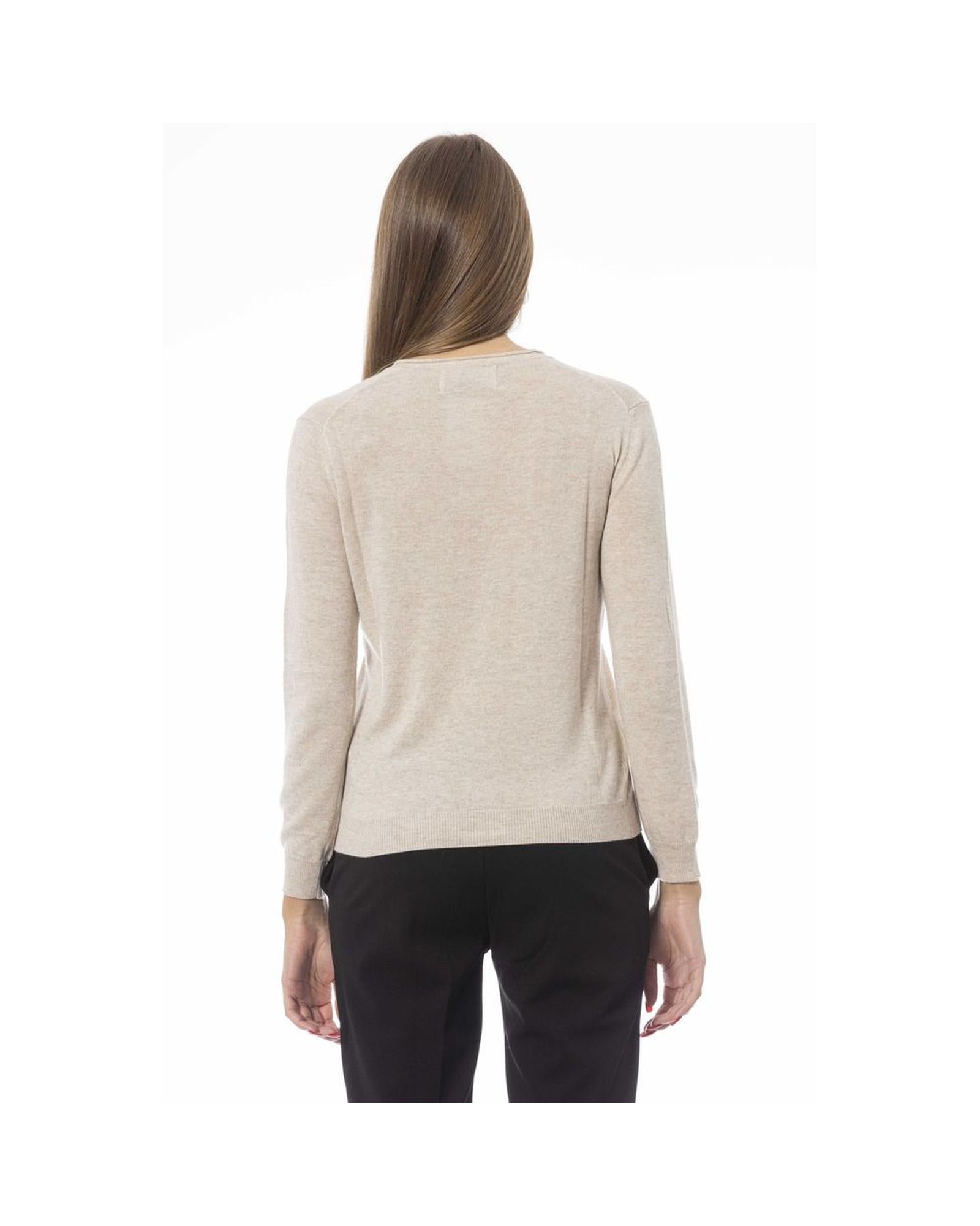 Baldinini Trend Women's Beige Polyamide Sweater - L