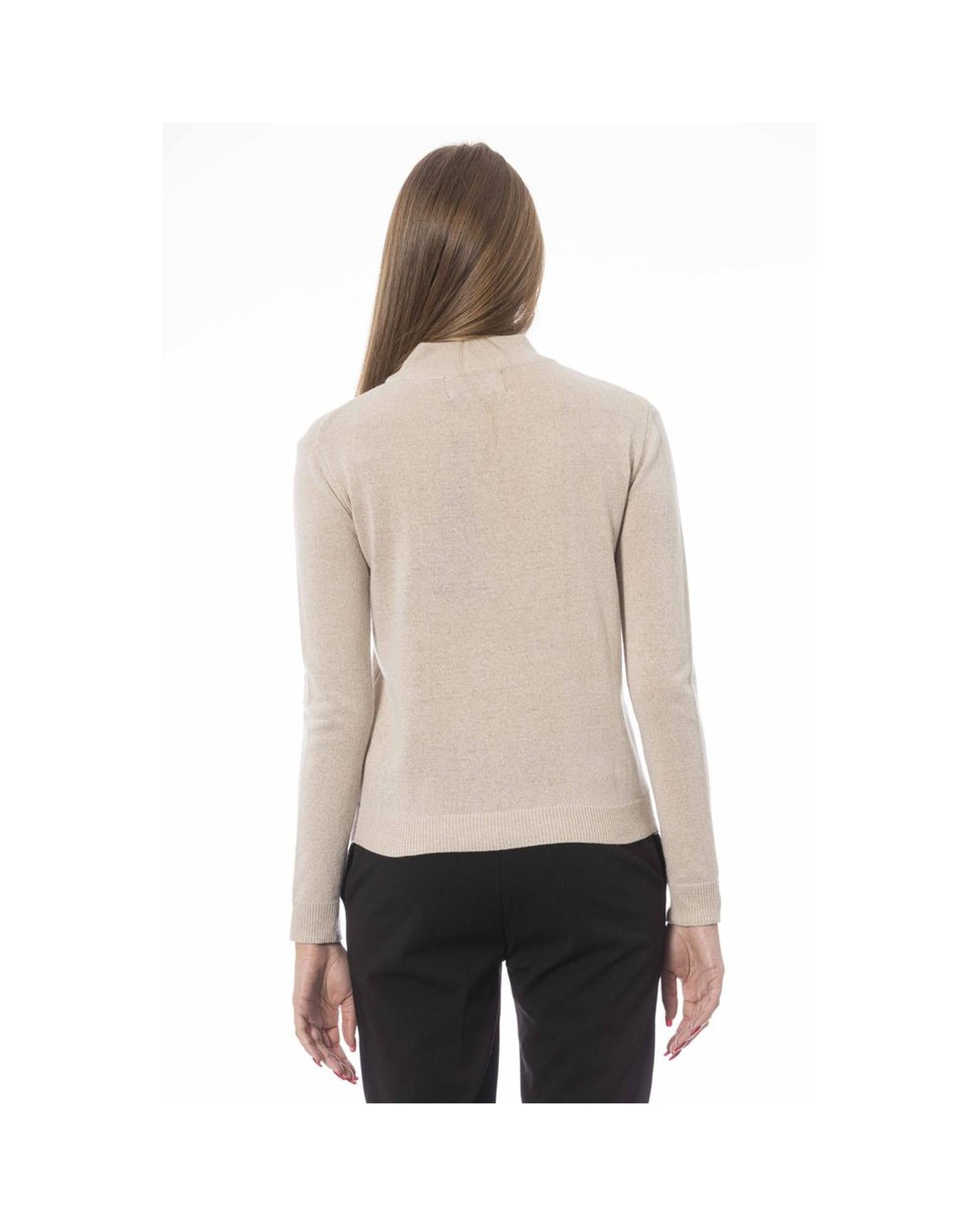 Baldinini Trend Women's Beige Fabric Sweater - M