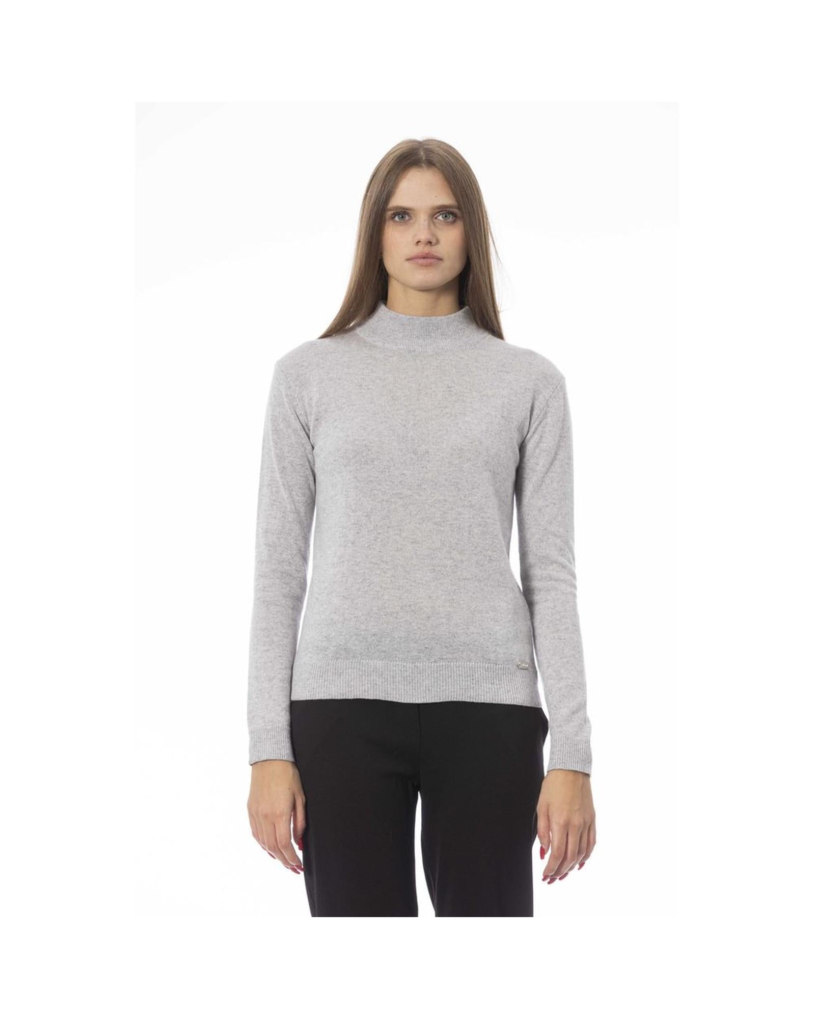 Baldinini Trend Women's Gray Fabric Sweater - M