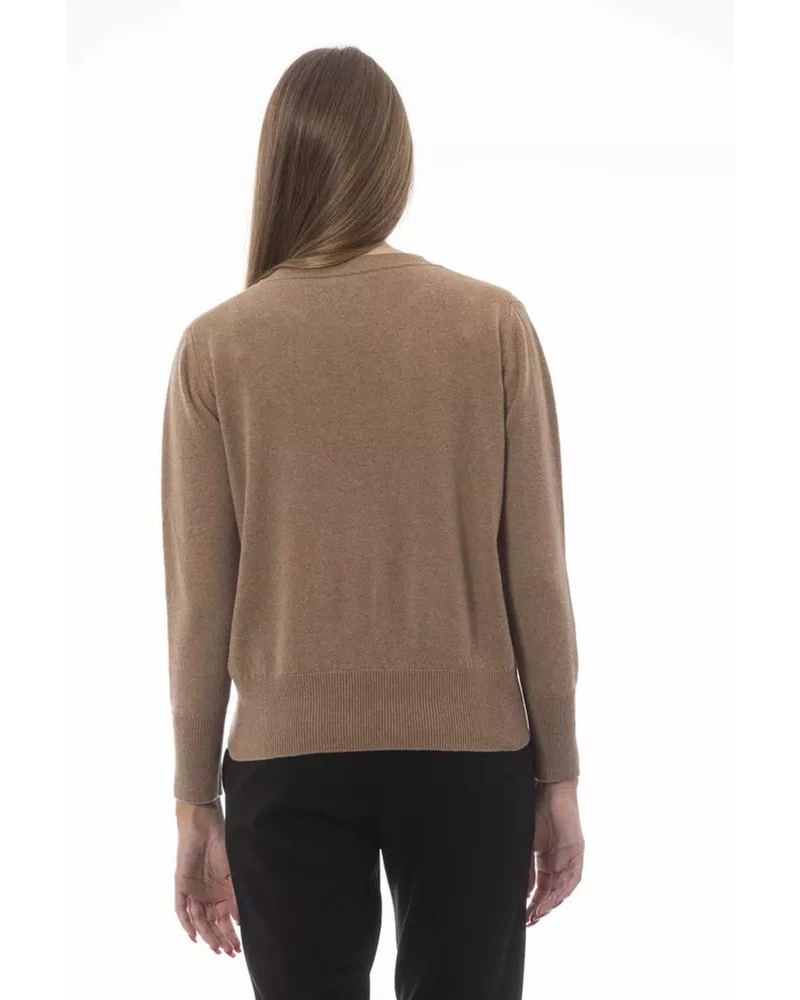 Baldinini Trend Women's Beige Wool Sweater - 40 IT