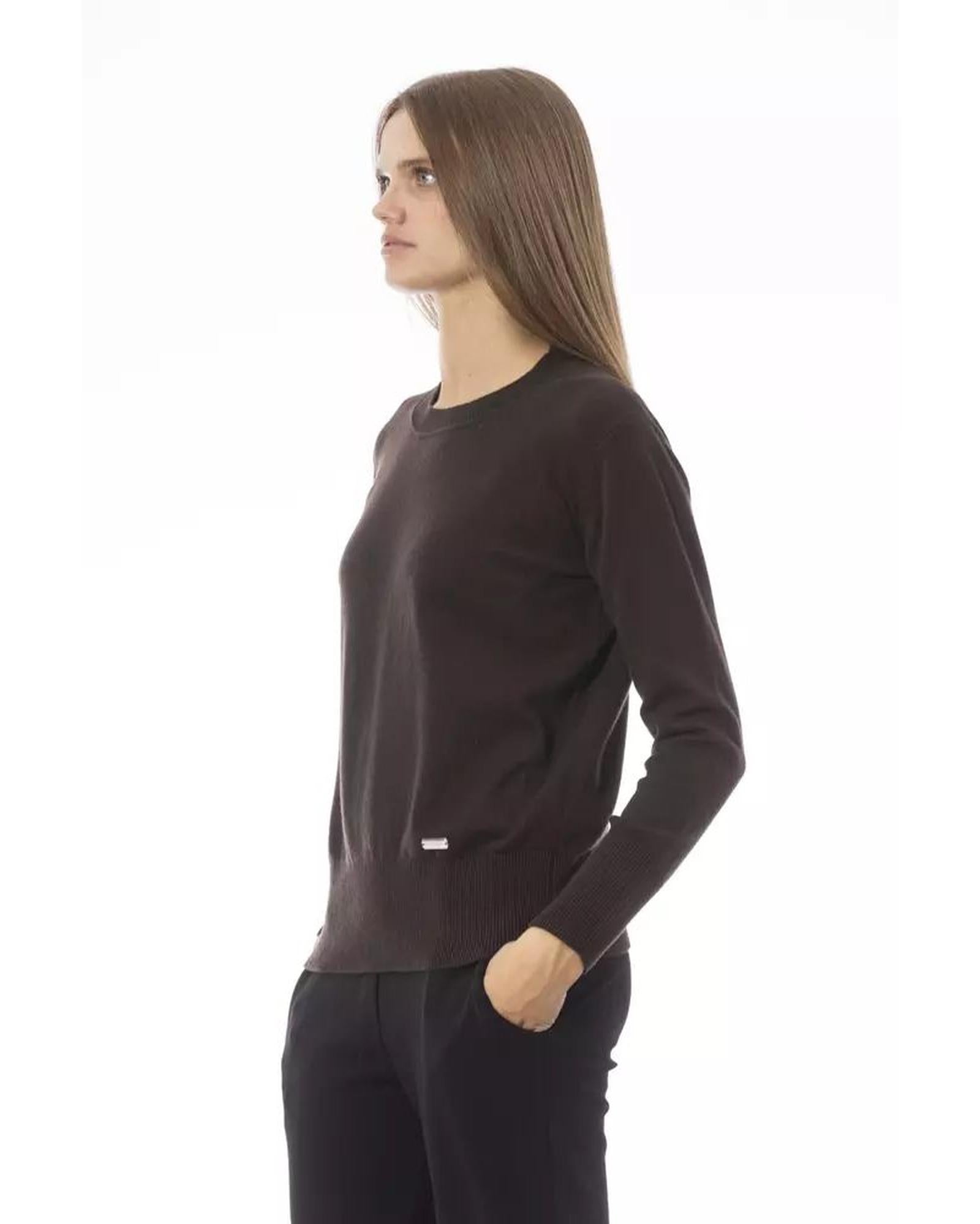 Baldinini Trend Women's Brown Wool Sweater - 42 IT