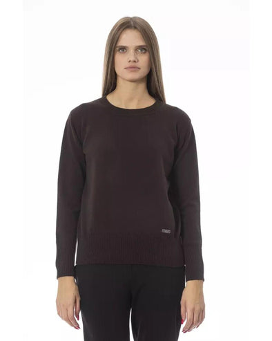 Baldinini Trend Women's Brown Wool Sweater - 44 IT