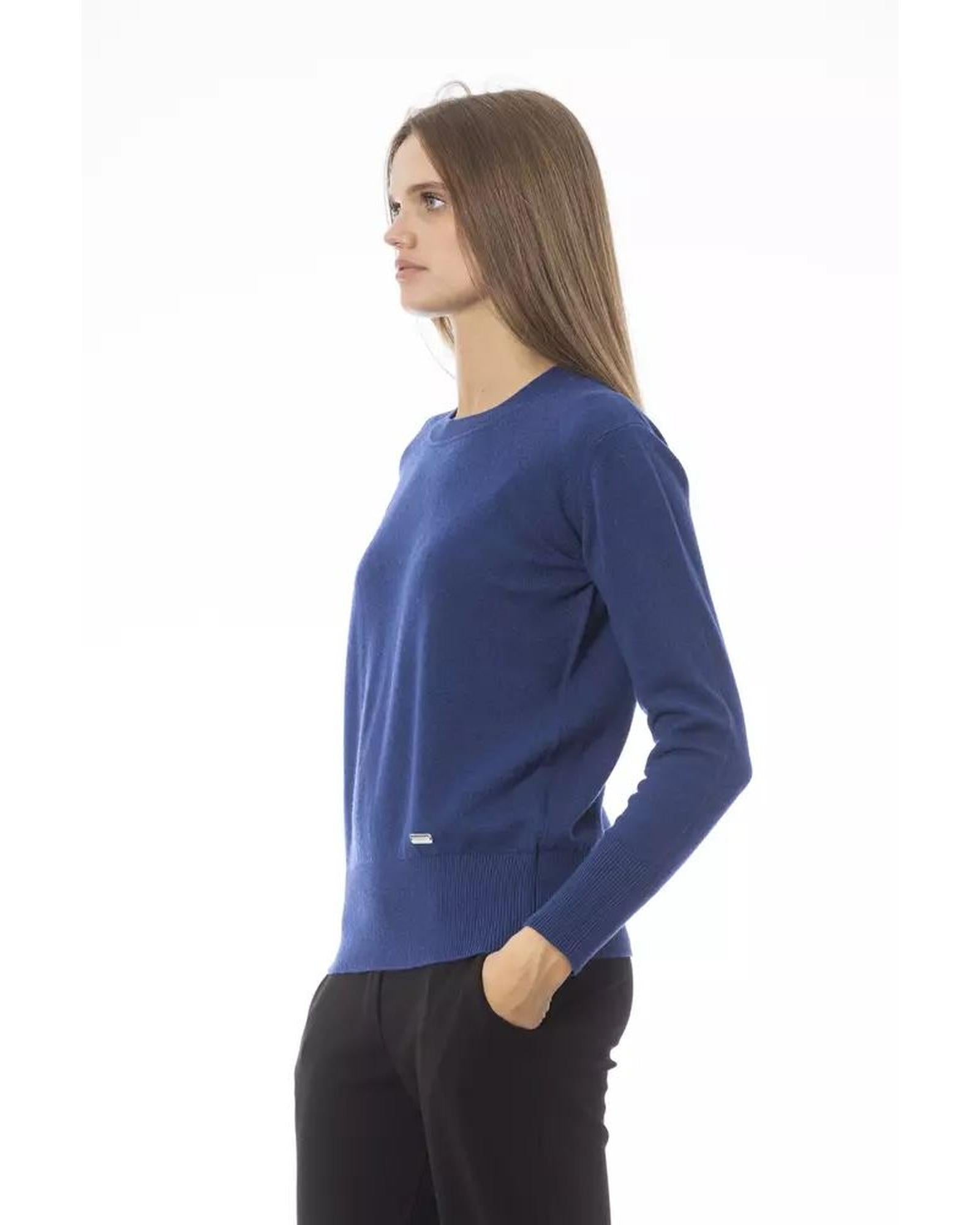 Baldinini Trend Women's Blue Wool Sweater - 42 IT