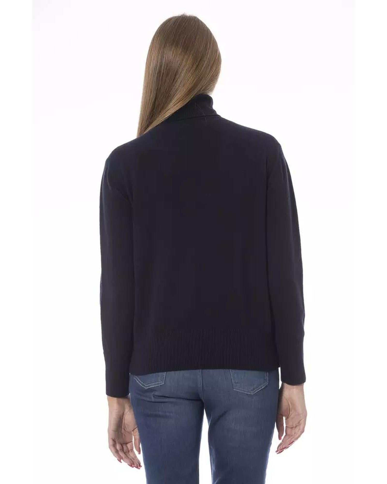 Baldinini Trend Women's Blue Wool Sweater - 42 IT