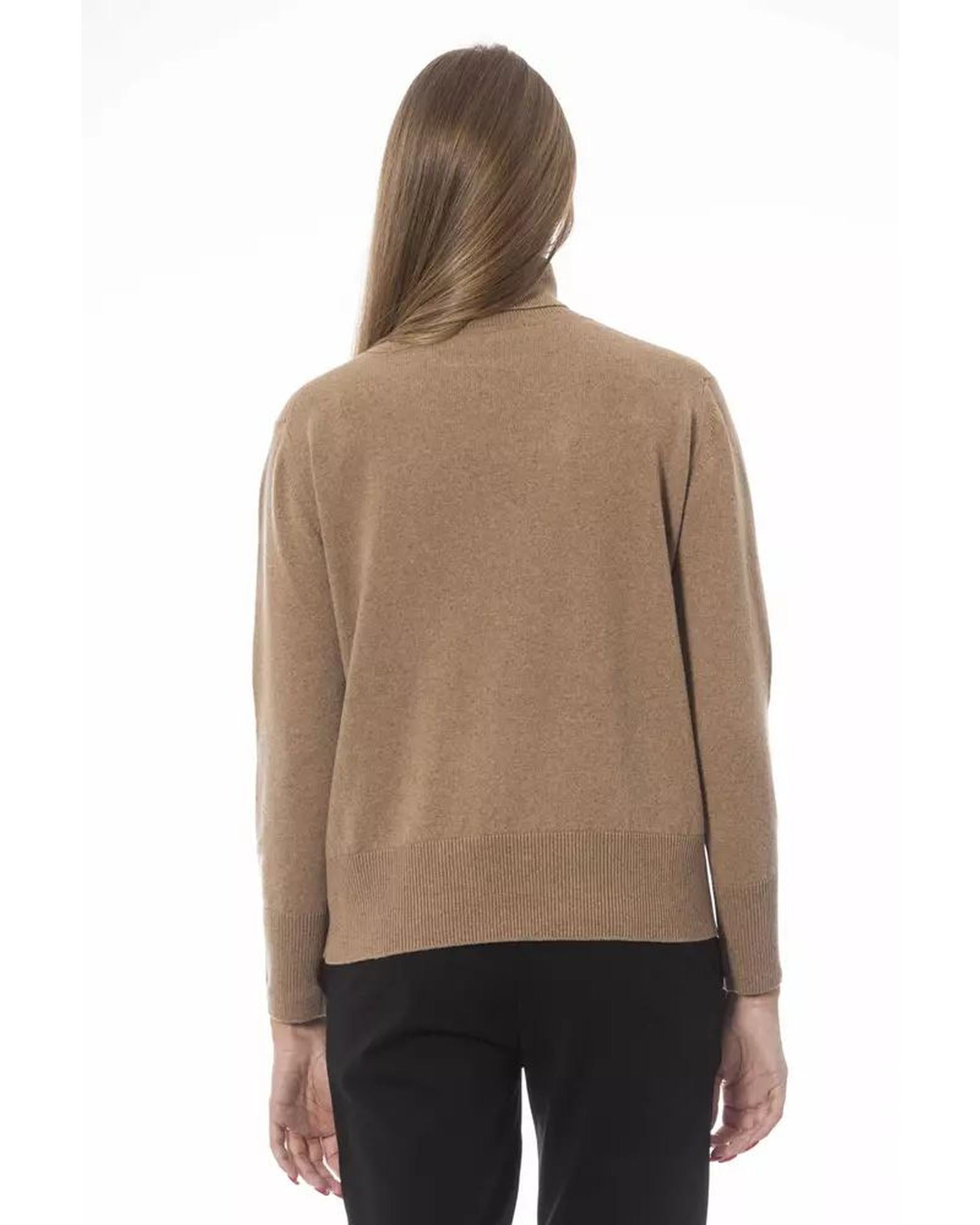 Baldinini Trend Women's Beige Wool Sweater - 40 IT