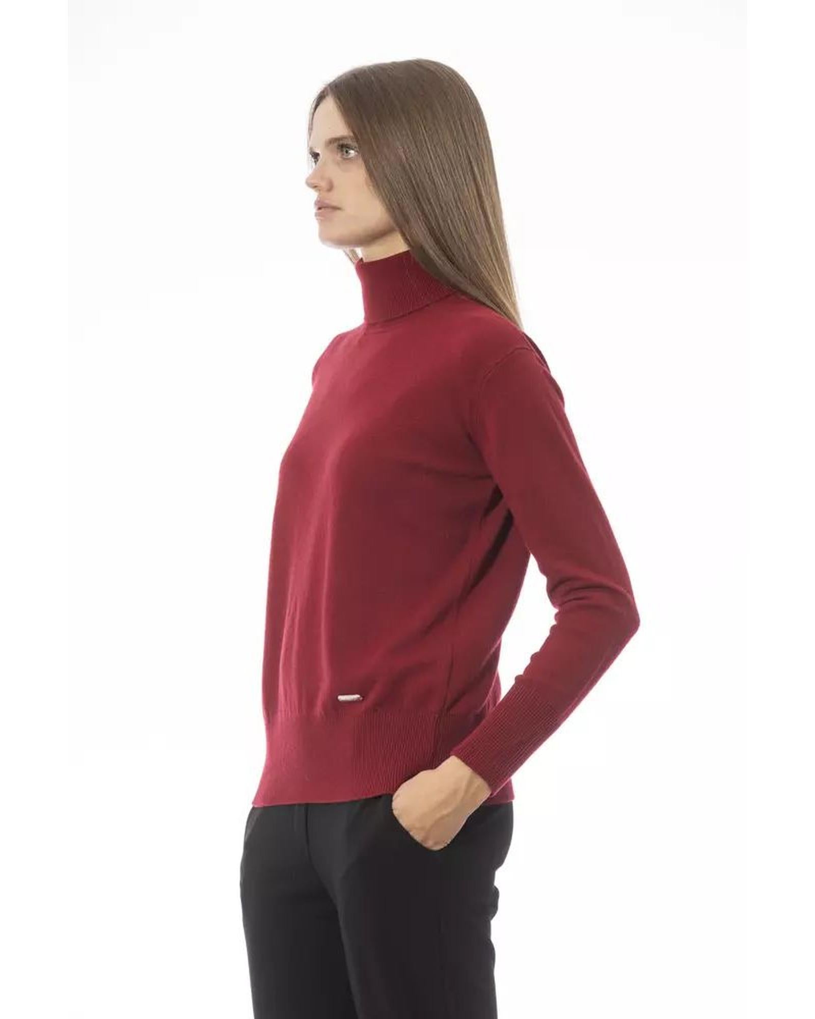 Baldinini Trend Women's Red Wool Sweater - 40 IT