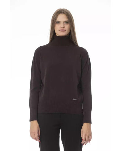 Baldinini Trend Women's Brown Wool Sweater - 44 IT