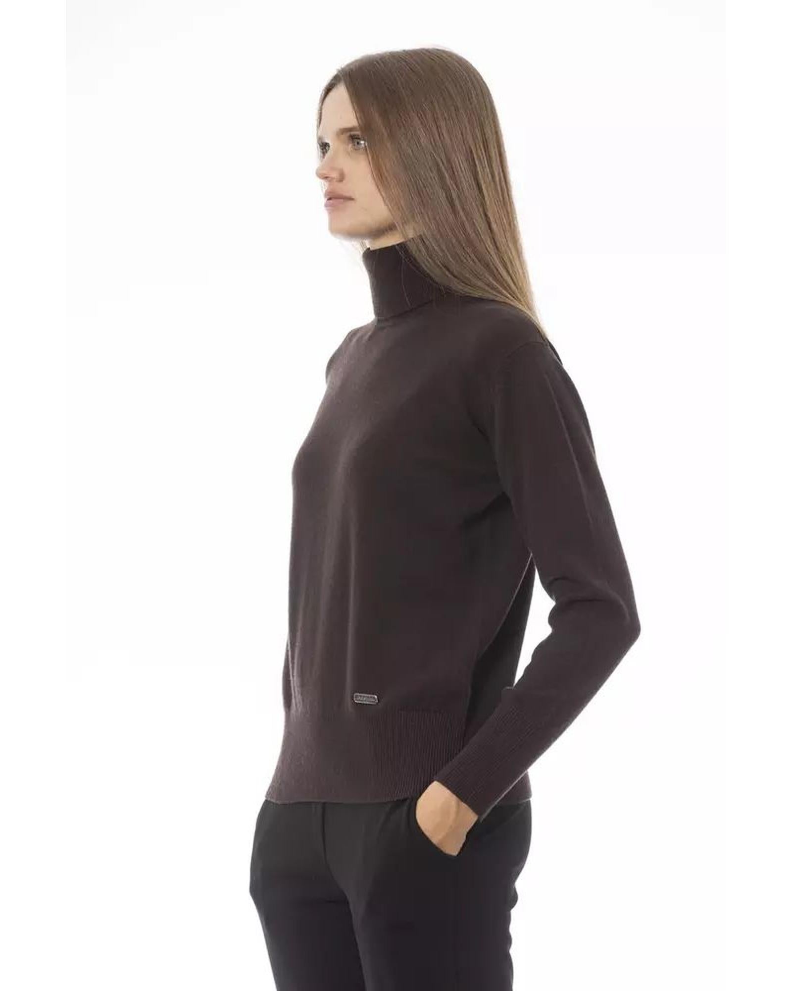 Baldinini Trend Women's Brown Wool Sweater - 44 IT