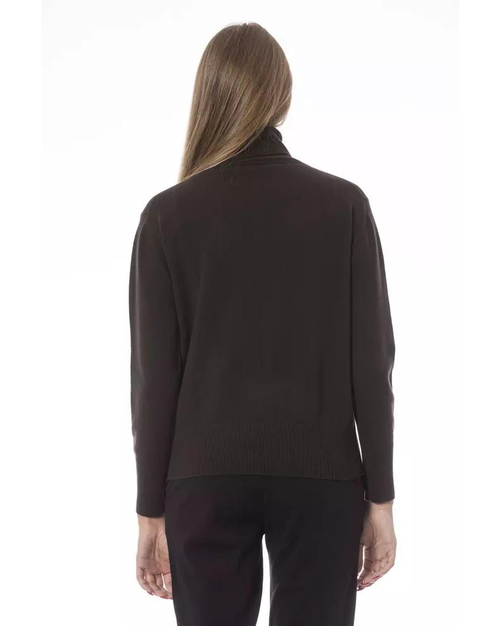 Baldinini Trend Women's Brown Wool Sweater - 46 IT